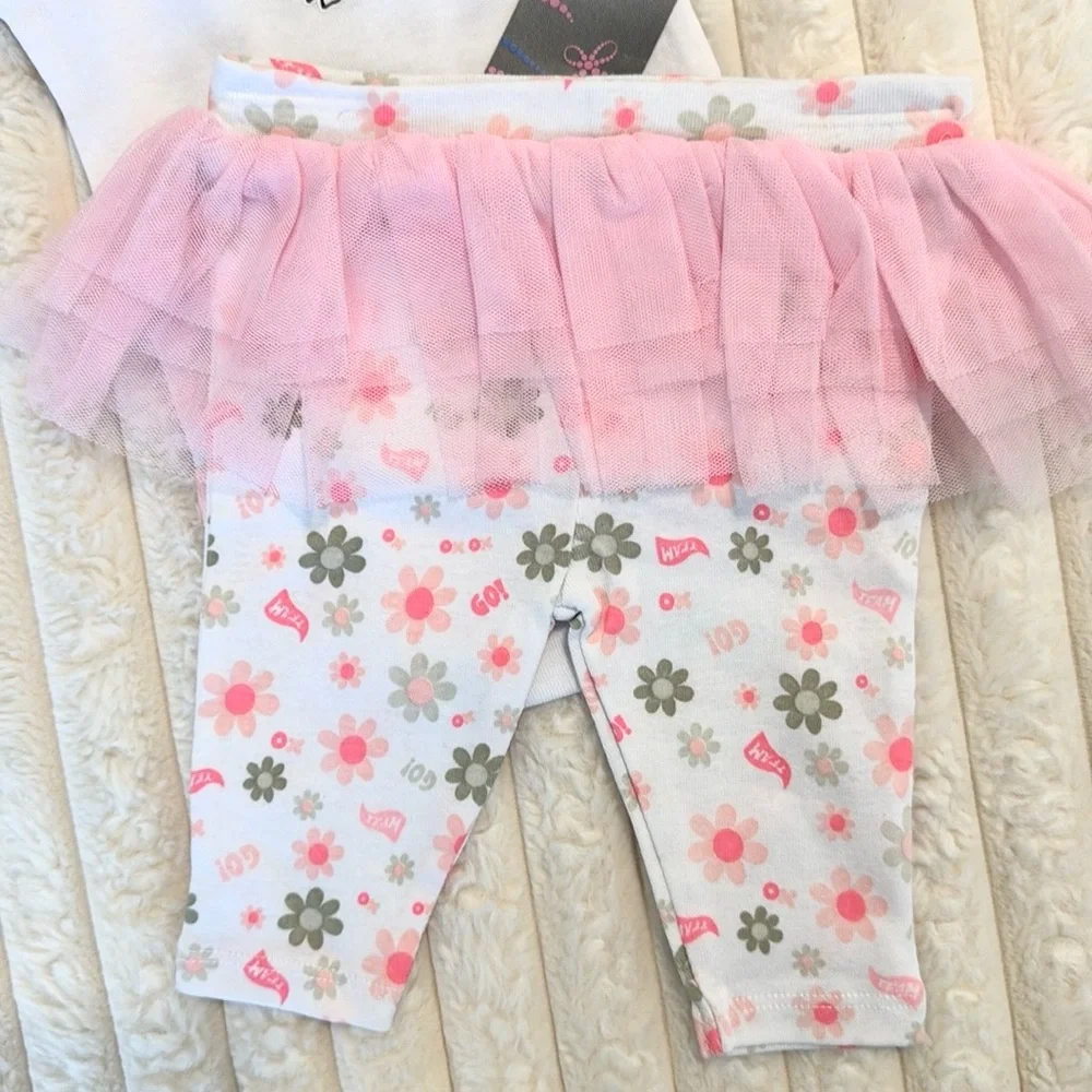 NFL Kansas City Chiefs KC Cutest Princess Onesie Floral Tutu Pants Matching Set